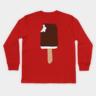 Chocolate Melt Ice Cream Kids Long Sleeve T-Shirt